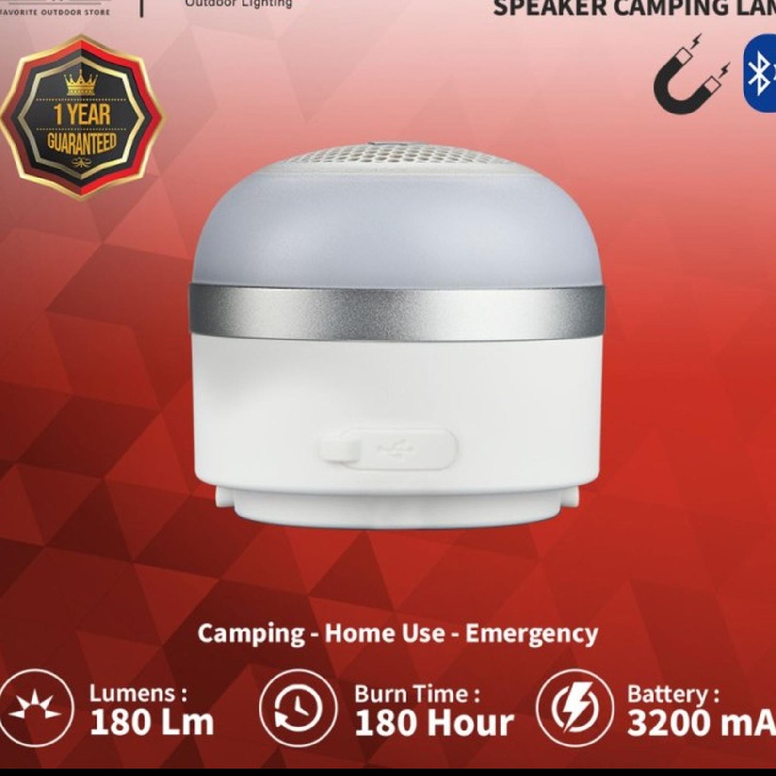 Lampu Tenda Sunrei CC-Music SE Camping Lamp 180 Lumens With Speaker